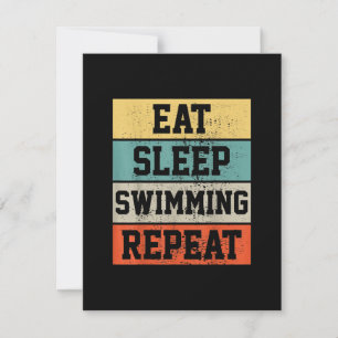 Swim Swimmer Swimming Gift Invitation