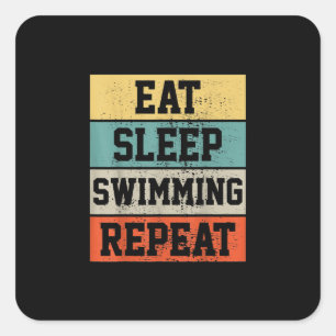 Swim Swimmer Swimming   Gift Square Sticker