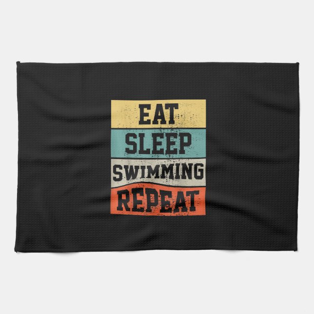 Swim Swimmer Swimming   Gift Tea Towel (Horizontal)