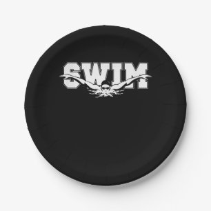 Swim Swimmers Competitive Swimming Athletic Gift Paper Plate