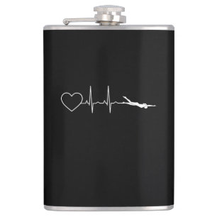 Swim - Swimming Heartbeat Hip Flask