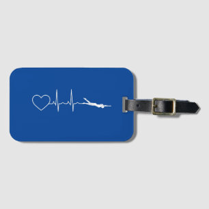 Swim - Swimming Heartbeat Luggage Tag