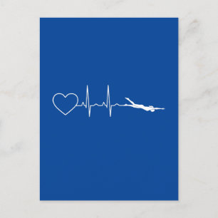 Swim - Swimming Heartbeat Postcard