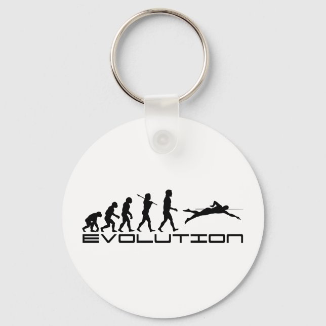 Swim Swimming Swimmer Sport Evolution Art Key Ring (Front)