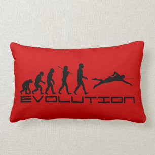 Swim Swimming Swimmer Sport Evolution Art Lumbar Cushion