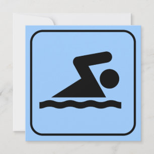Swim Symbol Invitation