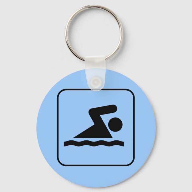 Swim Symbol Keychain (Front)