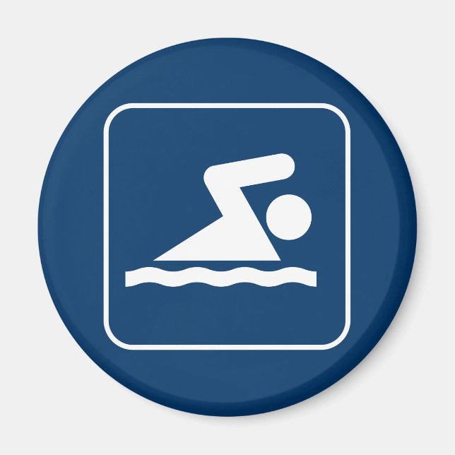 Swim Symbol Magnet (Front)