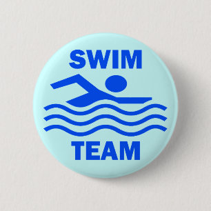 SWIM TEAM 6 CM ROUND BADGE