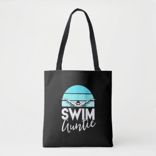 Swim Team Aunt Auntie Nephew Swimming Swimmer Gift Tote Bag