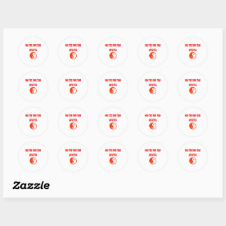 swim team classic round sticker