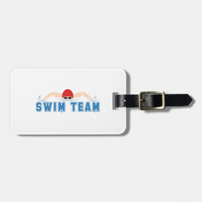 Swim Team Luggage Tag (Front Horizontal)