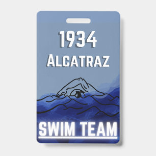 Swim Team Novelty Badge ID Badge