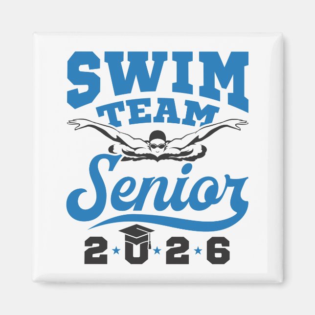 Swim Team Senior 2026 Magnet (Front)