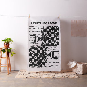 Swim to Love Fabric