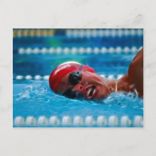 Swim to Win Competition Postcard