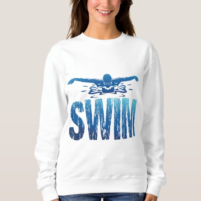 Swim - Vintage Swimmer Sweatshirt (Front)