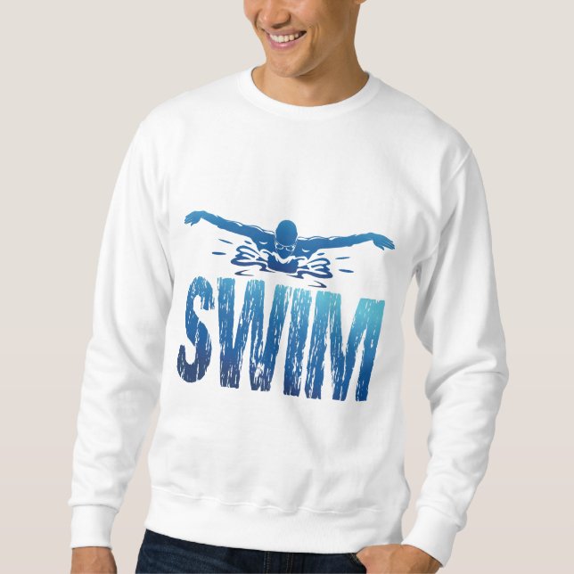 Swim - Vintage Swimmer Sweatshirt (Front)