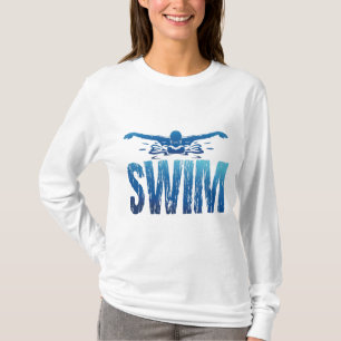 Swim - Vintage Swimmer T-Shirt