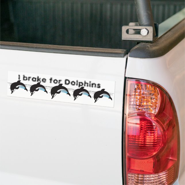Swim With Dolphins Bumper Sticker (On Truck)