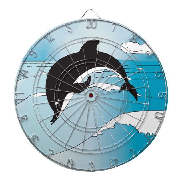 Swim With Dolphins Dartboard (Front)
