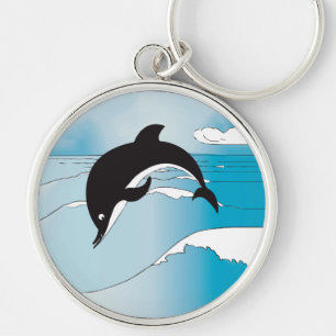 Swim With Dolphins Key Ring