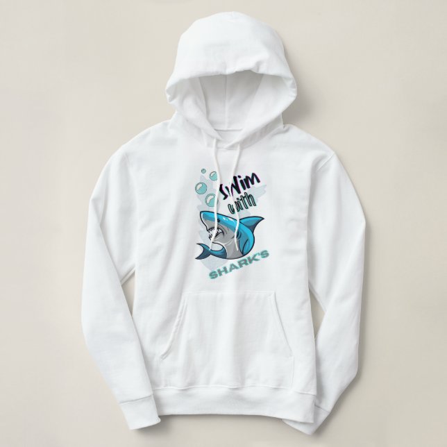 swim with sharks hoodie (Design Front)