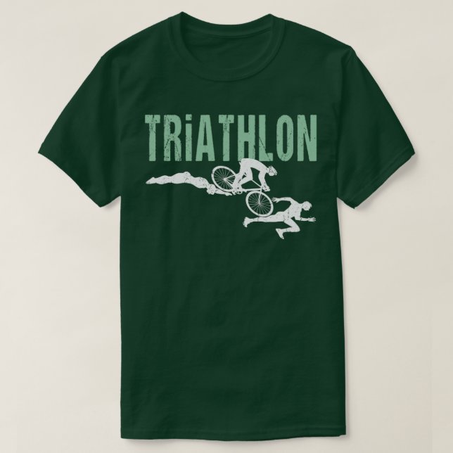 SwimBikeRun Triathlon T-Shirt (Design Front)