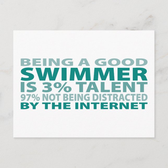 Swimmer 3% Talent Postcard (Front)