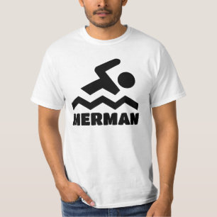 SWIMMER DAD MERMAN MEN'S T-SHIRT