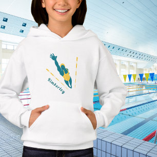 Swimmer Illustration Swimming Girls Name Sports