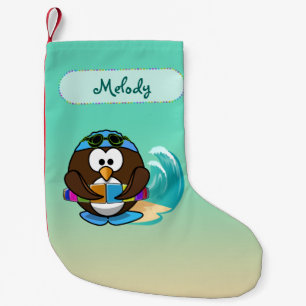 swimmer owl Christmas stocking