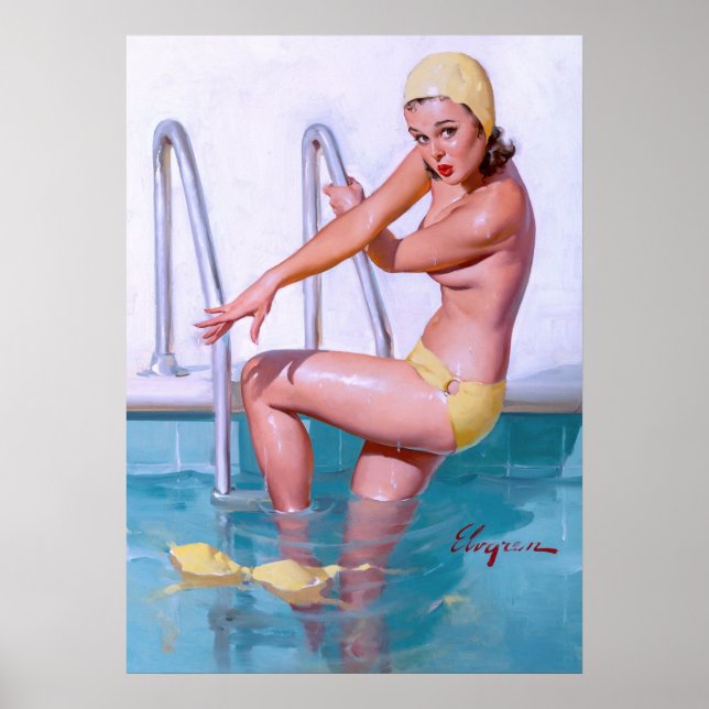 Swimmer Pin Up Poster (Front)
