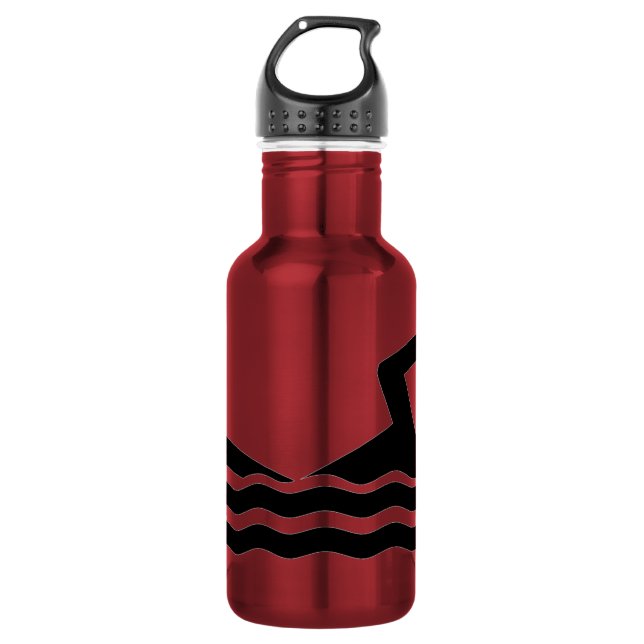 Swimmer Silhouette Liberty 532 Ml Water Bottle (Front)