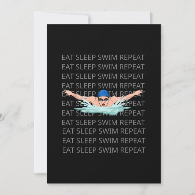 Swimmer Swim Love Funny Swimming Boy Sport Holiday Card (Front)