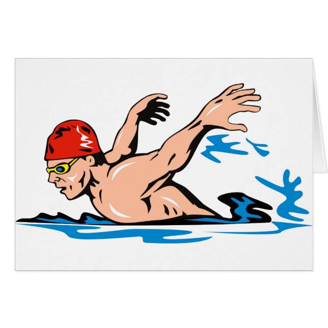 swimmer swimming freestyle butterfly stroke (Front Horizontal)