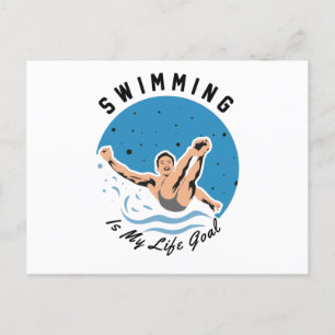 swimmer - Swimming is My Life Goal Postcard