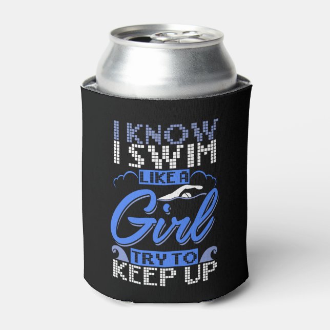 Swimmer Swimming Swim Sport Gift  Can Cooler (Can Front)