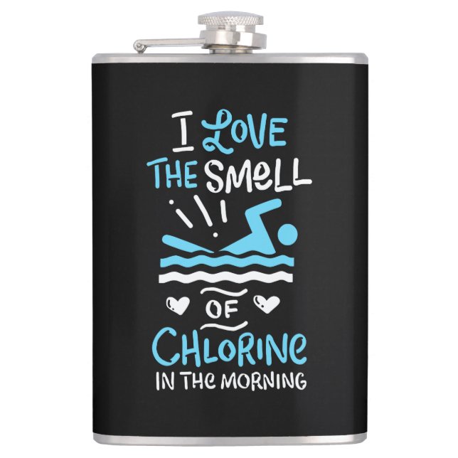 Swimmer Swimming Swim Sport Gift Hip Flask (Front)