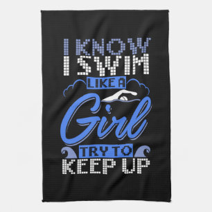 Swimmer Swimming Swim Sport Gift Tea Towel