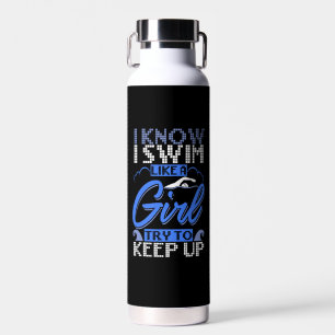 Swimmer Swimming Swim Sport Gift Water Bottle