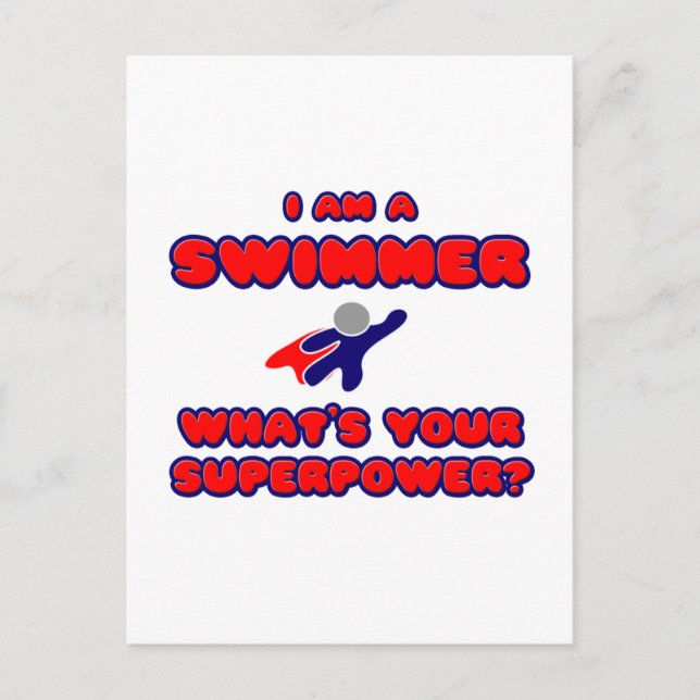 Swimmer .. What's Your Superpower? Postcard (Front)