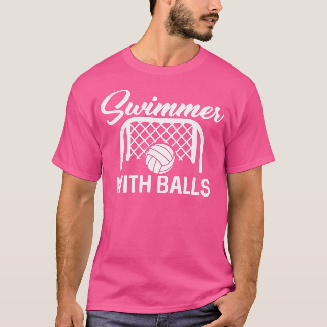 Swimmer With Balls Sarcastic Tee For Unisex Water  (Front)