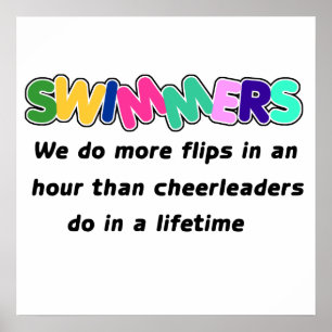 Swimmers & Cheerleaders Poster