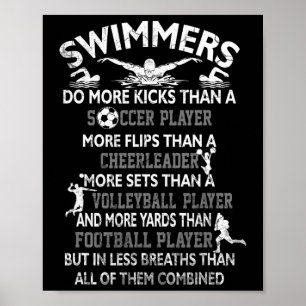 Swimmers Do More Kicks Than A Soccer Player More F Poster