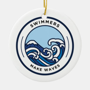Swimmers Make Waves Christmas Tree Ornament
