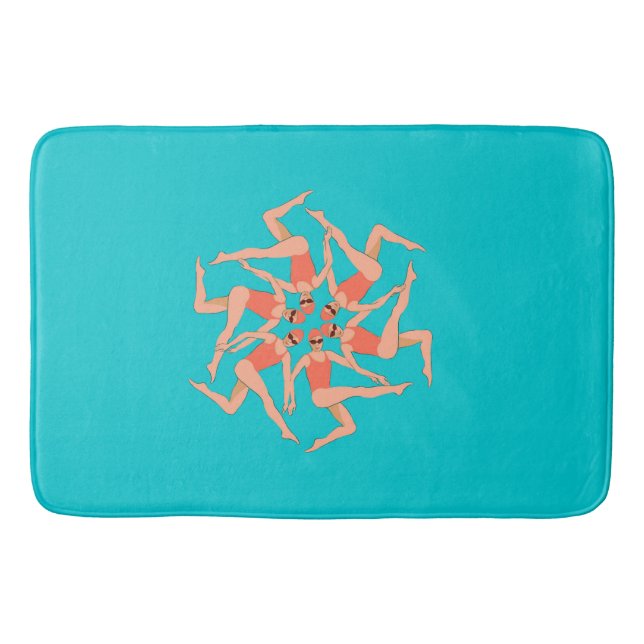 Swimmers - Synchronised Swimming Choreography   Bath Mat (Front)