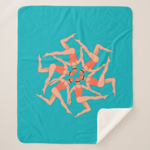 Swimmers - Synchronised Swimming Choreography  Sherpa Blanket