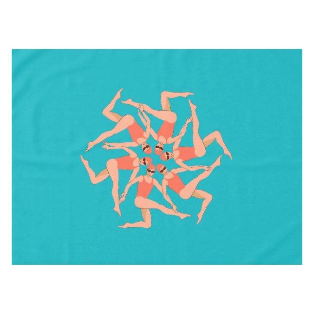 Swimmers - Synchronised Swimming Choreography   Tablecloth (Front (Horizontal))