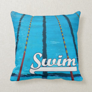 Swimmers Throw Pillow